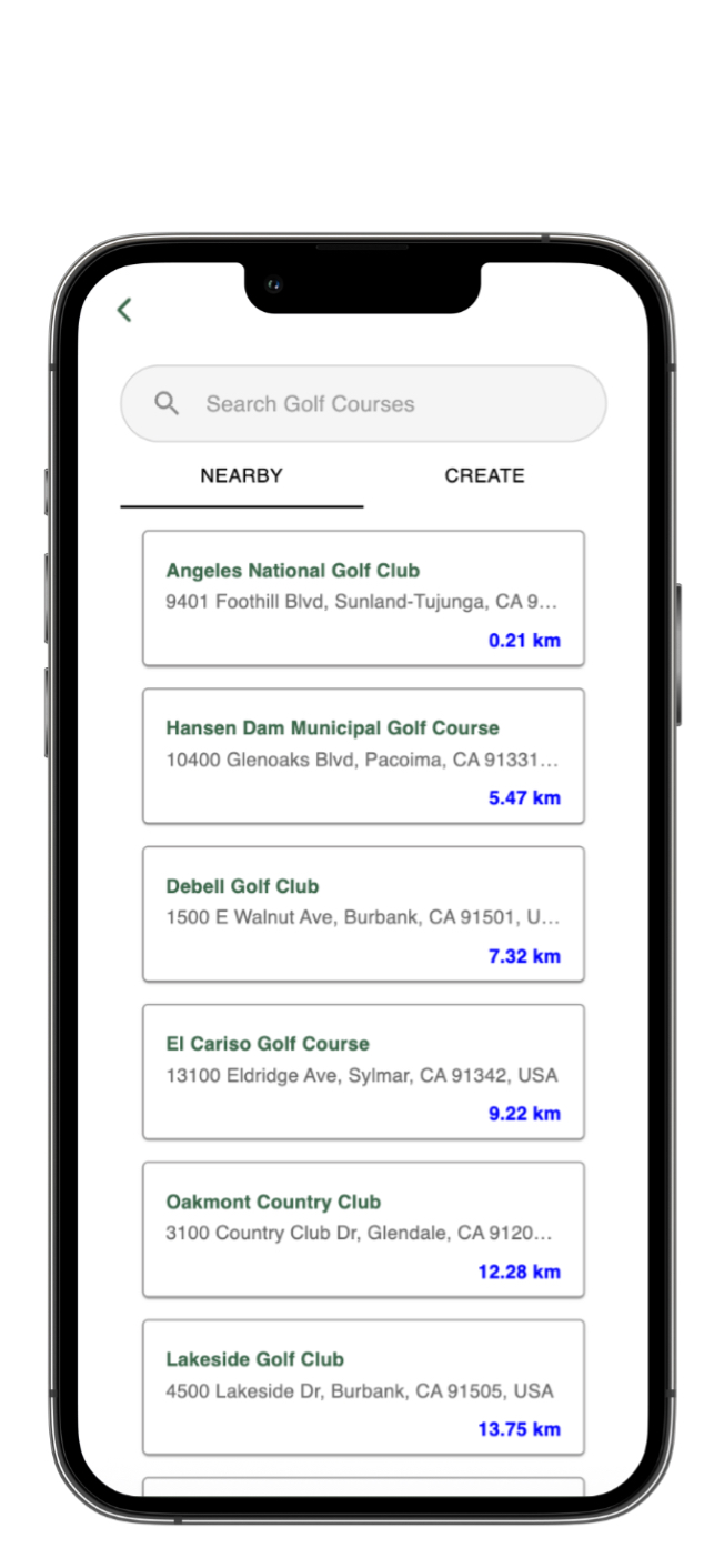 Nearby Golf Courses